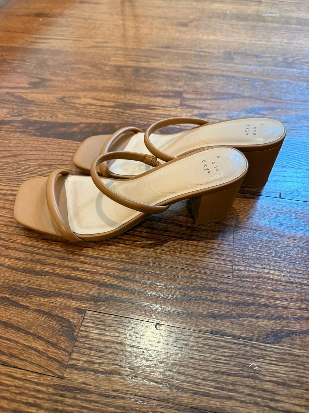 Target Tan Strappy Block Heel Sandals